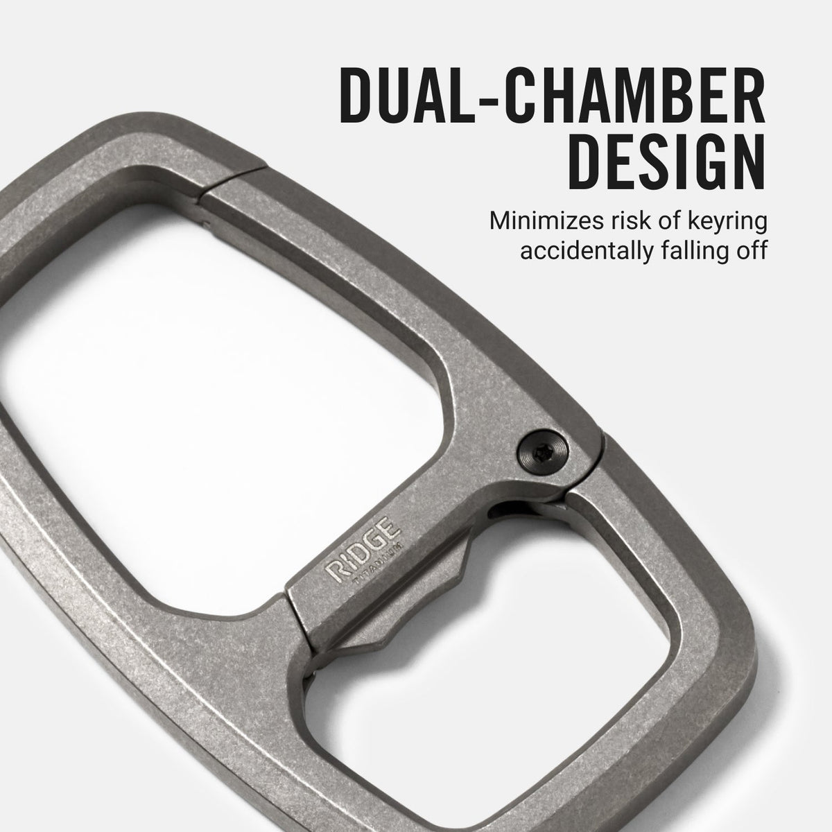Dual Chamber Carabiner  - Stonewashed Titanium