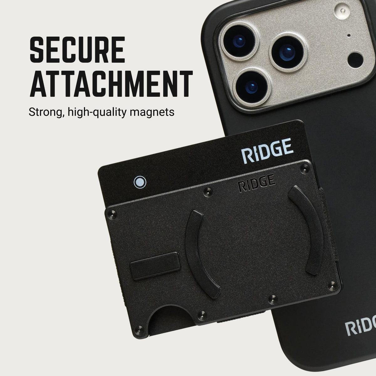 Ridge Wallet for MagSafe + KeyCase - Burgundy + Royal Black