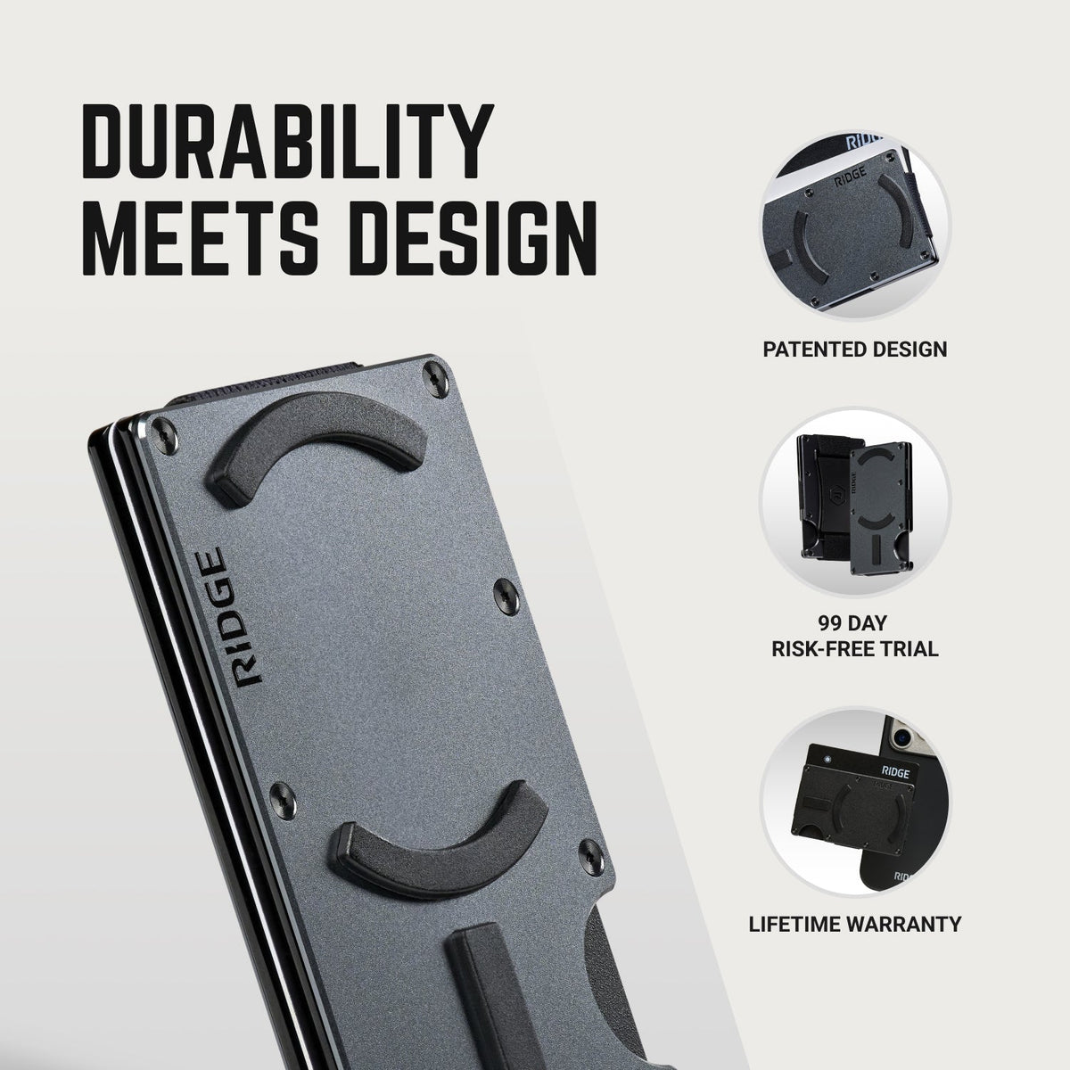 Ridge Wallet for MagSafe + KeyCase - Glacier + Royal Black