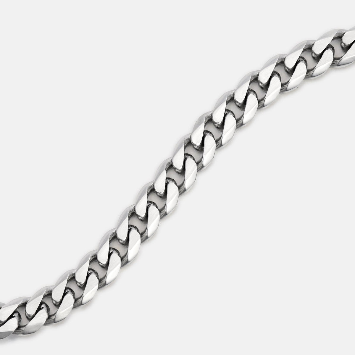 5mm Curb Chain - Platinum - 20"