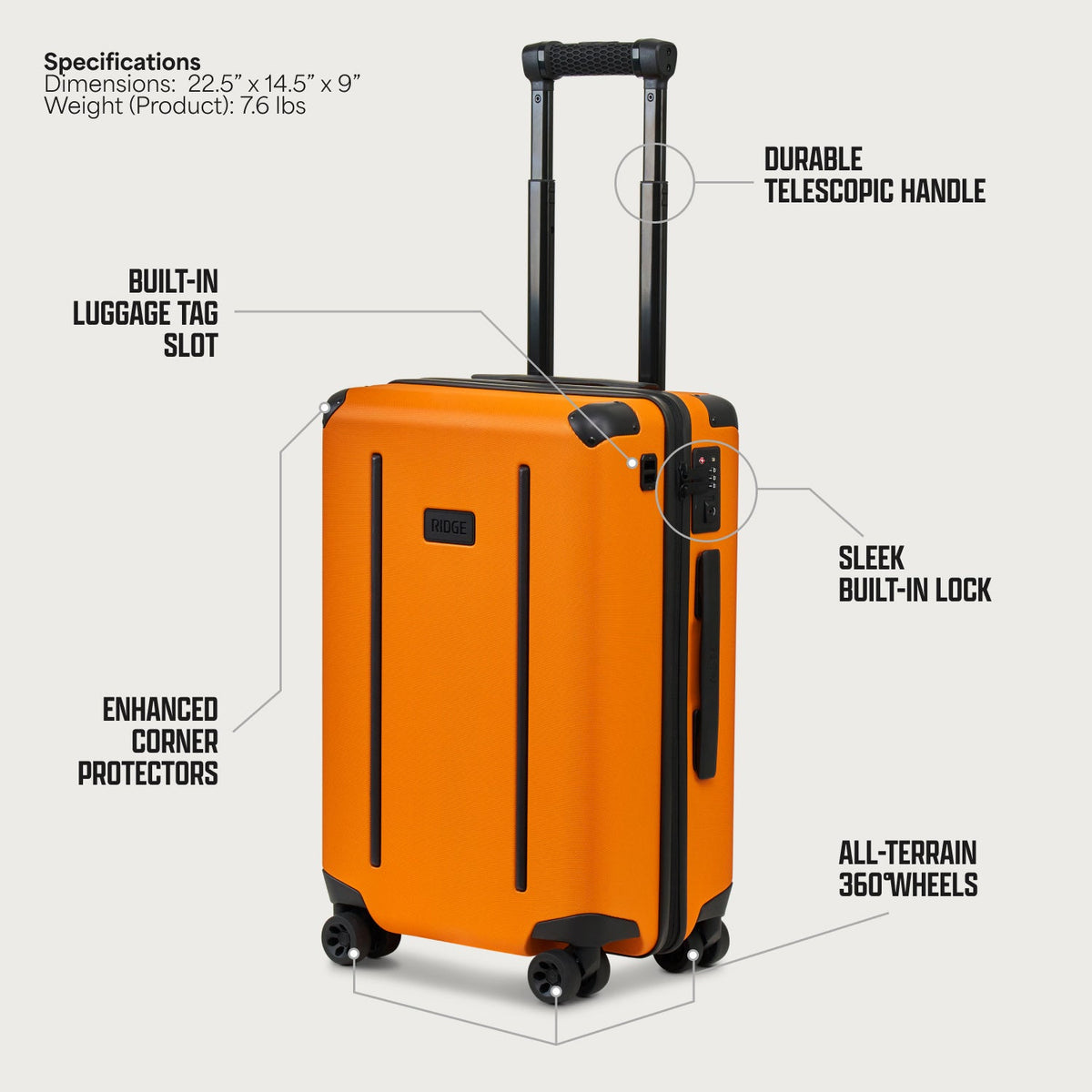 Ridge Carry-On Basecamp Orange (New) 06