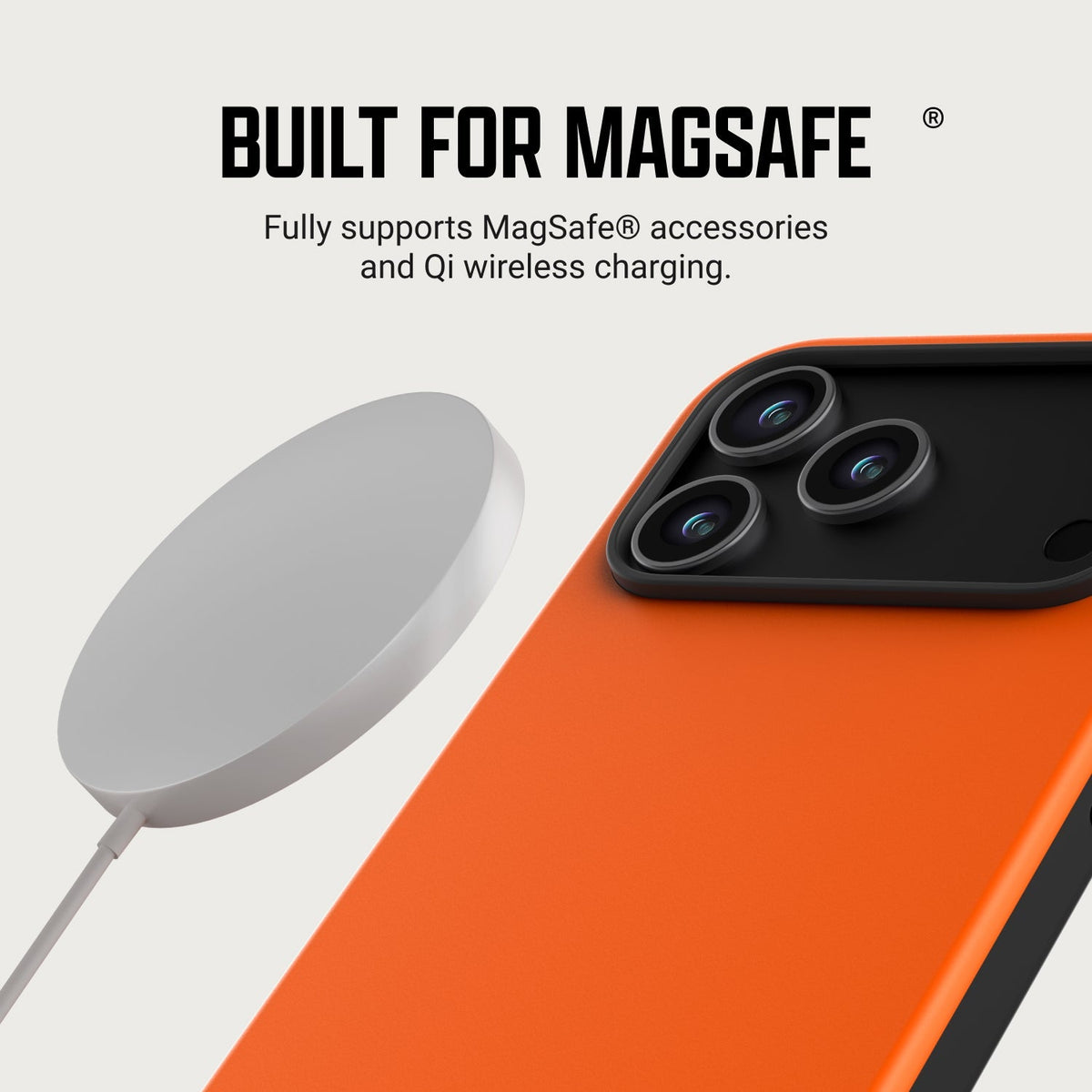 Ridge Everyday Charging Kit - iPhone 18 Pro Max - Basecamp Orange — case infographic 1