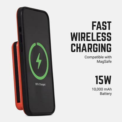 Ridge Everyday Charging Kit - iPhone 18 Pro Max - Basecamp Orange — power bank infographic 1