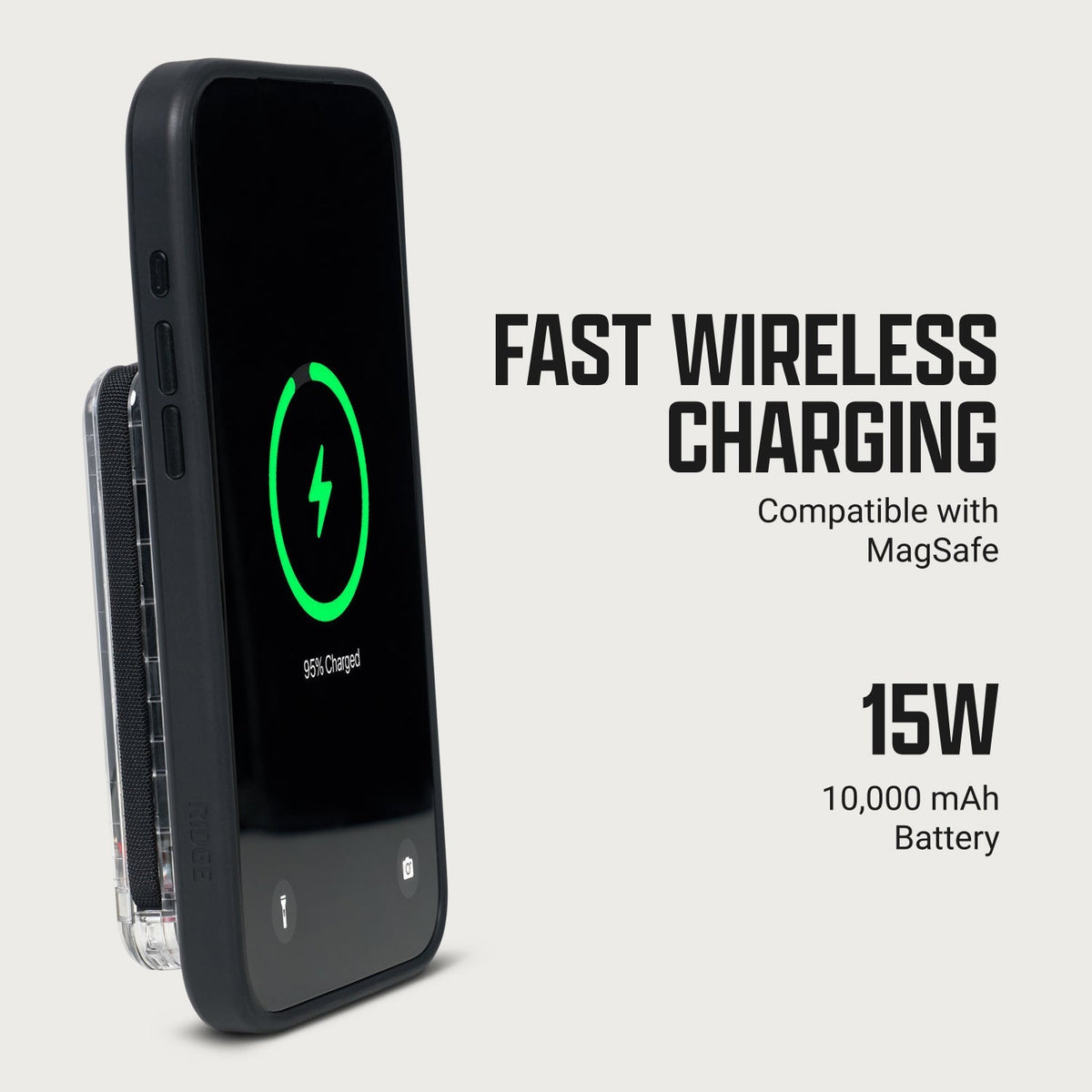 Ridge Everyday Charging Kit - iPhone 18 Pro - Phantom — power bank infographic 1