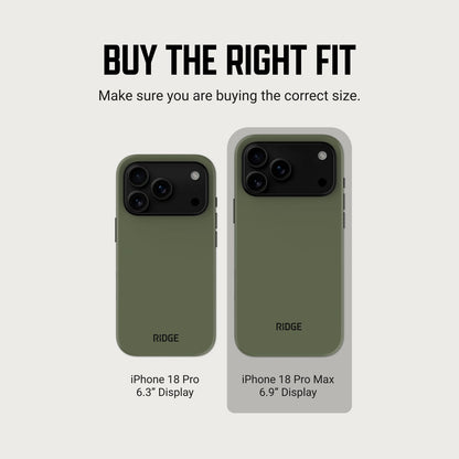 Ridge Phone Case - iPhone 18 Pro Max - Matte Olive