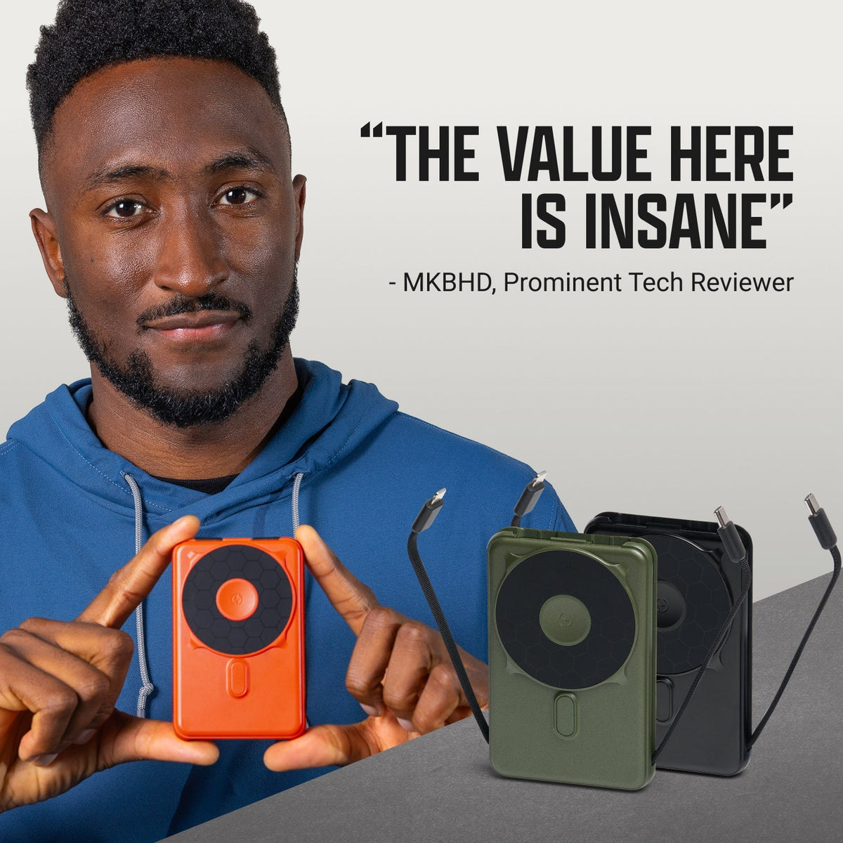 Ridge Power Bank - 10k mAh Bundle - Burgundy - 2-Pack