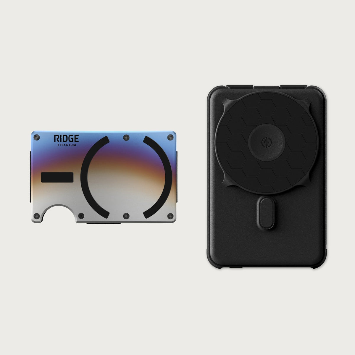 Ridge Wallet for MagSafe + Power Bank - Burnt Titanium + Matte Black — image 1