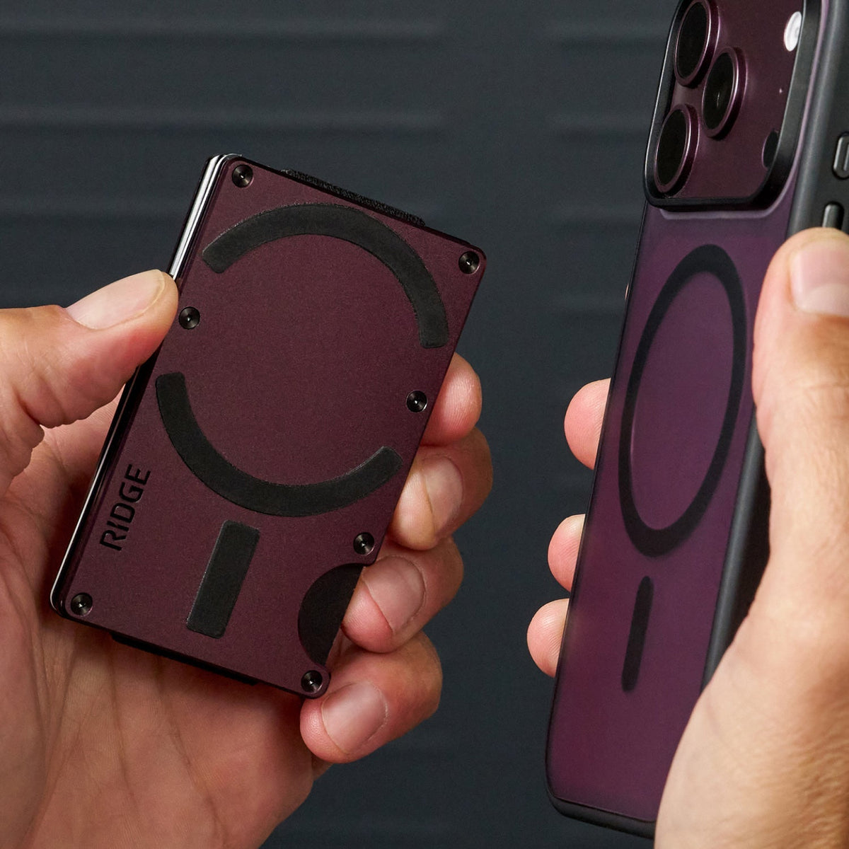 Ridge Wallet for MagSafe - Dark Cherry